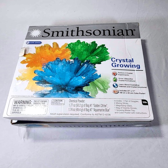 Smithsonian Crystal Growing Kit Science Experiment STEM Age 10+ - Picture 1 of 6